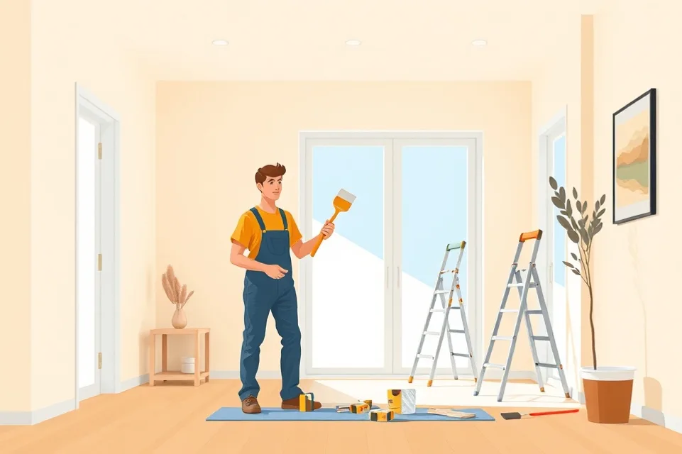 Intérieur rénové après travaux de peinture à Vigneux-sur-Seine